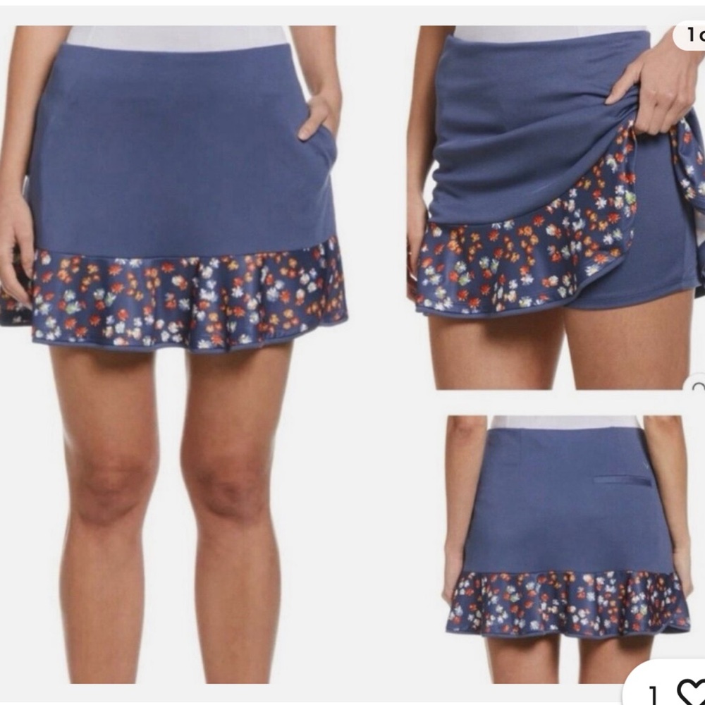 Callaway Women's Size M Blue Indigo Floral Golf Tennis Skort NWT TRUESCULPT